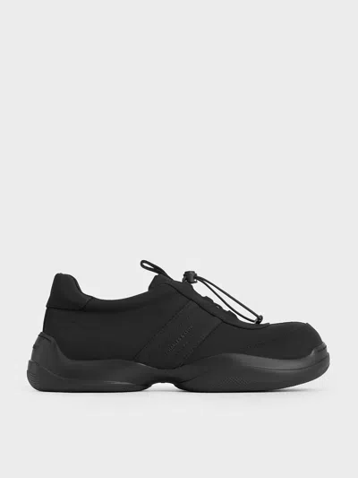 Charles & Keith - Casey Nylon Chunky Trainers In Black Textured