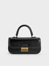 Charles & Keith - Charlot Elongated Top Handle Bag In Black