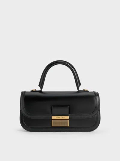 Charles & Keith - Charlot Elongated Top Handle Bag In Black