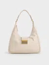 Charles & Keith - Charlot Hobo Bag In Oat