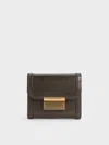 Charles & Keith - Charlot Wallet In Dark Moss
