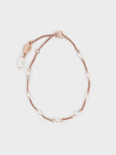 Charles & Keith - Corrine Pearl Bracelet In Gold