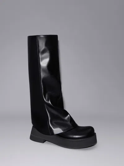 Charles & Keith Cove Platform Knee-high Boots In Black