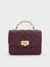 Charles & Keith - Cressida Quilted Top Handle Bag