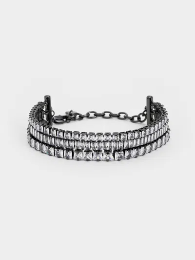 Charles & Keith - Crystal Triple-row Tennis Bracelet