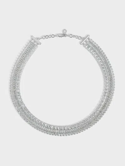 Charles & Keith - Crystal Triple-row Tennis Necklace