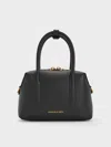 Charles & Keith - Deyna Bowling Bag In Black