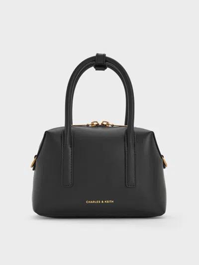 Charles & Keith - Deyna Bowling Bag In Black