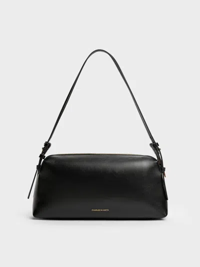 Charles & Keith - Deyna Double-strap Shoulder Bag In Black