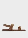 Charles & Keith - Double Buckle-strap Slingback Sandals