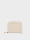 Charles & Keith Basic Square Wallet In Ivory