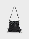 Charles & Keith - Duo Grommet Chain-handle Two-way Backpack