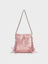 Charles & Keith - Duo Metallic Grommet Chain-handle Two-way Backpack