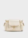 Charles & Keith - Duo Quilted Two-way Front Flap Backpack