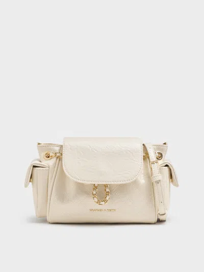 Charles & Keith - Duo Quilted Two-way Front Flap Backpack