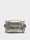 Charles & Keith - Duo Quilted Two-way Front Flap Backpack