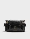 Charles & Keith - Duo Quilted Two-way Front Flap Backpack