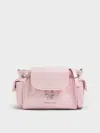 Charles & Keith - Duo Quilted Two-way Front Flap Backpack