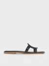 Charles & Keith Cut-out Slide Sandals In Black