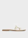 Charles & Keith - Easley Cut-out Slide Sandals In Chalk