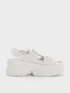 Charles & Keith - Elastane Flatform Sports Sandals In Black