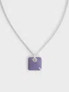 Charles & Keith - Ellowyn Square Necklace In Purple