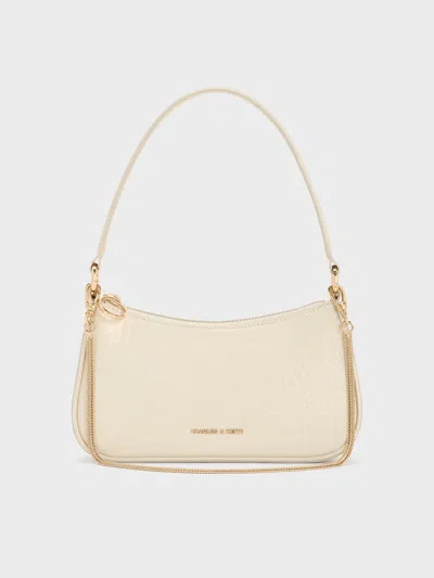 Charles & Keith - Elspeth Croc-effect Chain-link Shoulder Bag