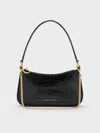 Charles & Keith - Elspeth Croc-effect Chain-link Shoulder Bag