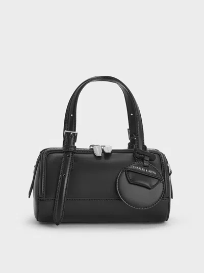 Charles & Keith - Enola Bowling Bag In Noir