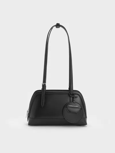 Charles & Keith - Enola Elongated-handle Bag In Noir