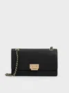 Charles & Keith - Everline Braided-strap Shoulder Bag In Black