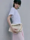 Charles & Keith - Fawn Panelled Chain-handle Shoulder Bag In Cream