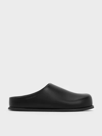 Charles & Keith - Flatform Mules In Black