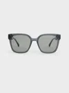 Charles & Keith - Freya Recycled Acetate Square Sunglasses In Navy