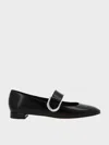 Charles & Keith - Gabine Leather Mary Janes In Black Box