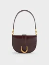 Charles & Keith - Gabine Leather Saddle Bag
