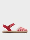 Charles & Keith - Girls' Gingham Espadrille Flats In Red