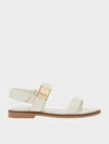 Charles & Keith - Girls' Yvette Double Strap Sandals In Chalk