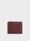 Charles & Keith - Harmonee Top Zip Small Wallet In Mulberry Plum