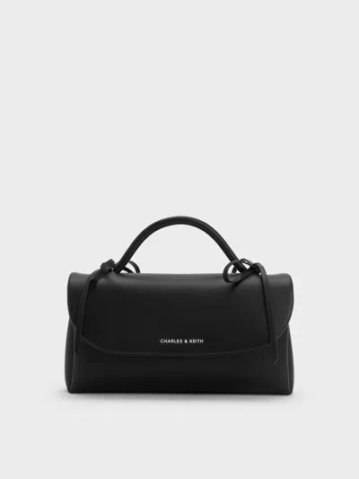Charles & Keith - Hazel Bow Wallet On Chain In Black