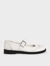Charles & Keith - Heart Buckled Mary Janes In White