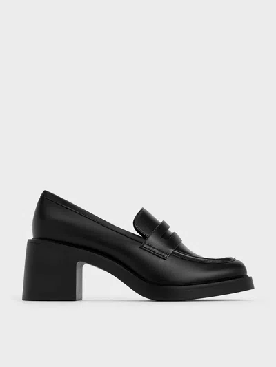 Charles & Keith Hester Loafer Pumps In Black