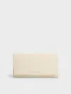 Charles & Keith - Irie Long Wallet In Beige
