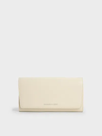 Charles & Keith - Irie Long Wallet In Beige