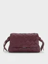Charles & Keith - Ivette Woven Crossbody Bag In Red