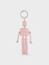 Charles & Keith - Ivette Woven Robot Bag Charm In Pink