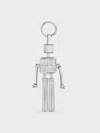 Charles & Keith - Ivette Woven Robot Bag Charm In Silver