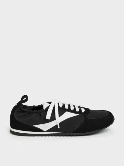 Charles & Keith - Jace Recycled Leather Sneakers In Black