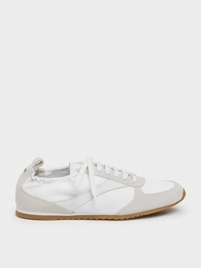 Charles & Keith - Jace Recycled Leather Sneakers In White