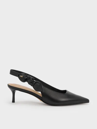 Charles & Keith - Jayce Leather Slingback Kitten Heels In Multi